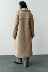 Faux Fur Wool Coat