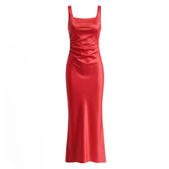 Back Cross Lace up Waist Dress