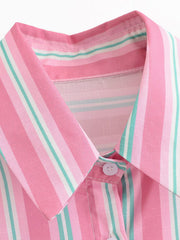 Niche Lace Striped Shirt