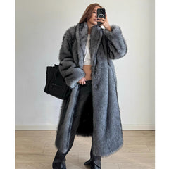 Long Fur Trench Coat