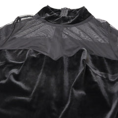 Long Sleeve Mesh Slim Fit Dress