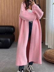 Long Sleeve Wool Overcoat Trench Coat