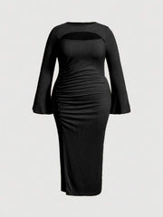 Slim Fit Sheath Sexy Cutout Dress