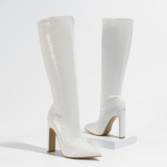 Thick Heel Toe Boots