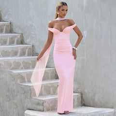 Elegant Tube Top Backless Dress