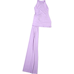 Ribbon round Neck Sleeveless Sexy Backless Waist Trimming Sheath Dress