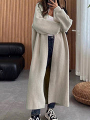 Long Sleeve Wool Overcoat Trench Coat