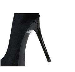 Super High Heel Suede Bow Stiletto