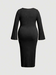 Slim Fit Sheath Sexy Cutout Dress