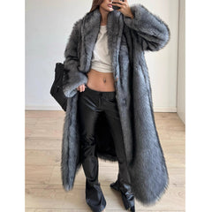 Long Fur Trench Coat