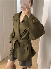 Suede Trench Coat