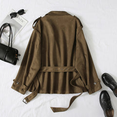 Suede Trench Coat
