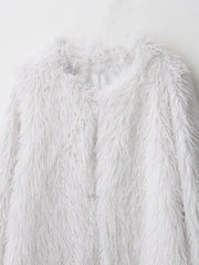 Street Faux Shearling Jacket Long Overcoat Outerwear