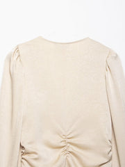 Wrinkle Effect Slim Shirt