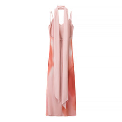 Sweet Spicy Wind Belt Scarf Dress