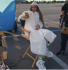 Winter Faux Rabbit Fur Coat