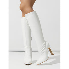 Thick Heel Toe Boots