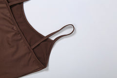 Pullover Shawl Sexy Slim Long Strap Dress Set
