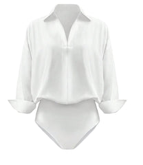 Design Collared Siamese Fit Half Sleeve Shirt Top