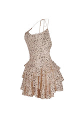 Sleeveless Backless Sexy Sequined Suspender Short Dress