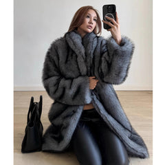 Long Fur Trench Coat