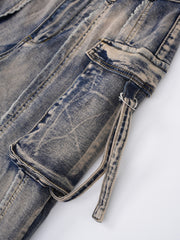Street Tide Brand Waste Soil Cargo Jeans