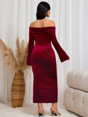 Burgundy Midi Dress