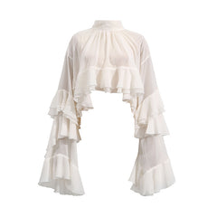 Elegant Mesh Long Sleeve Top