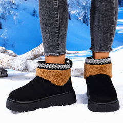 Round Toe Warm Slugged Bottom Snow Boots