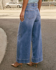 Women Wide Leg Pants All Seasons Jeans