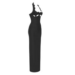 Retro French Halter Cut out One Piece Dress