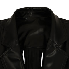 Leather Sleeveless Tassel Top Vest Shorts Two Piece Sets