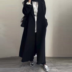 Mid Length Hepburn Woolen Coat